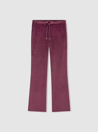 Pantaloni a zampa in ciniglia