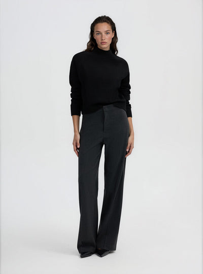 Unifarbener Rollkragenpullover