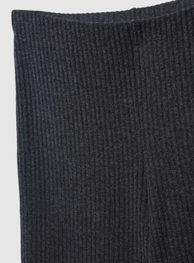 Pantaloni wide leg a coste tessuto caldo