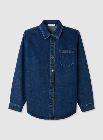 Camicia jeans con tasca