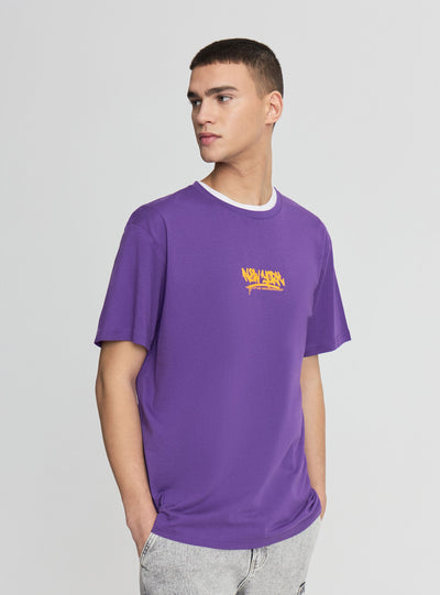 T-shirt con stampa grafica fronte e retro