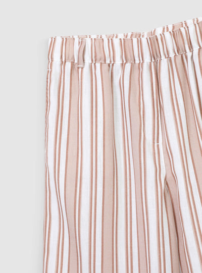 Pantaloni paperbag a righe