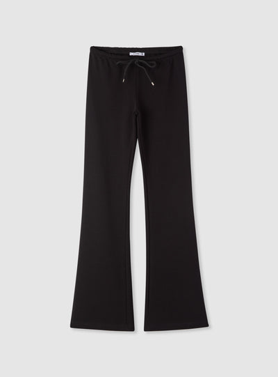 Pantaloni tuta lunghi a zampa vita bassa