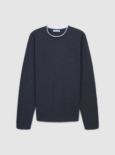 Maglia girocollo effetto doppiata
