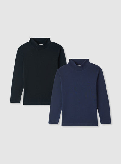 Pack 2 t-shirt maniche lunghe a lupetto