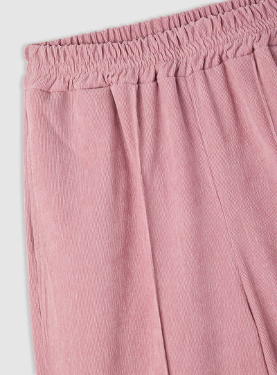 Pantaloni wide leg effetto velluto