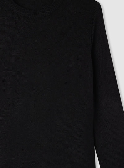 Pull à col rond uni