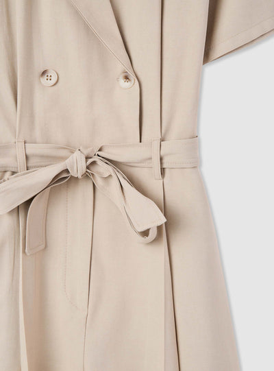 Tuta jumpsuit doppiopetto con cintura