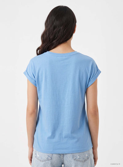 Camiseta amplia de viscosa