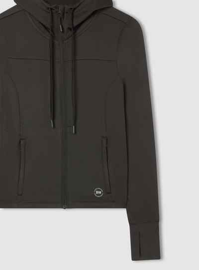 Felpa sportiva con cappuccio e zip