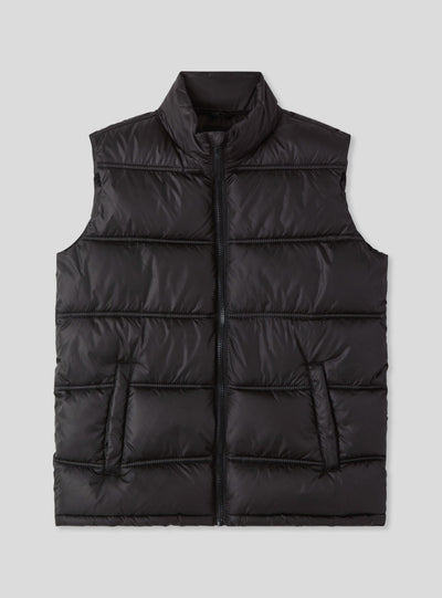 Gilet imbottito con zip e collo alto