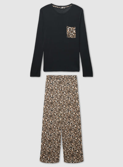 Ensemble pyjama animalier en viscose