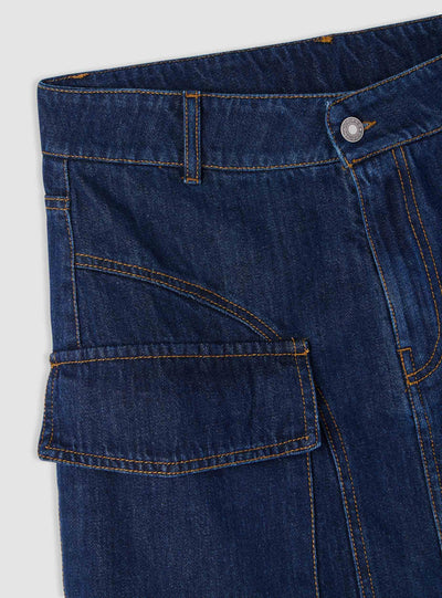 Gonna mini cargo in denim
