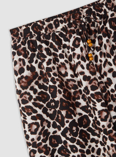 Shorts fantasia animalier con coulisse