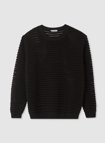 Maglia girocollo traforata