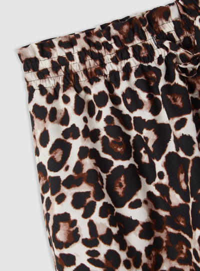Shorts con coulisse animalier