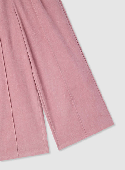 Pantaloni wide leg effetto velluto