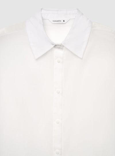 Camicia maxi a tinta unita