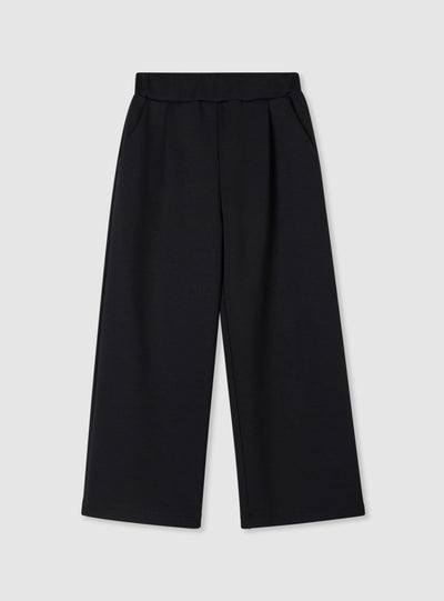 Pantaloni tuta wide leg a tinta unita