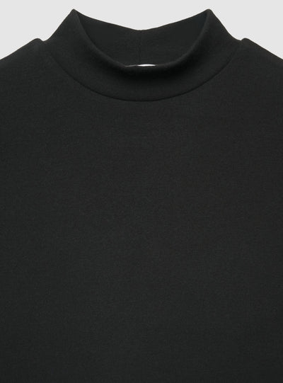 Solid-colour polo-neck T-shirt