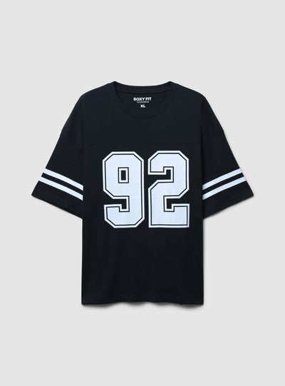 T-shirt boxy fit con numero