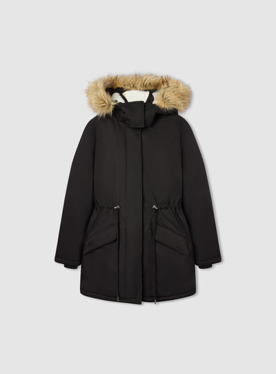 Parka con interno in montone sintetico