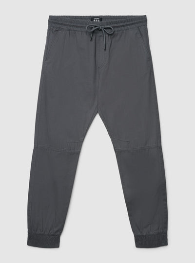 Pantaloni jogger a tinta unita con coulisse