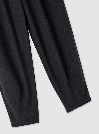 Pantaloni barrel a tinta unita
