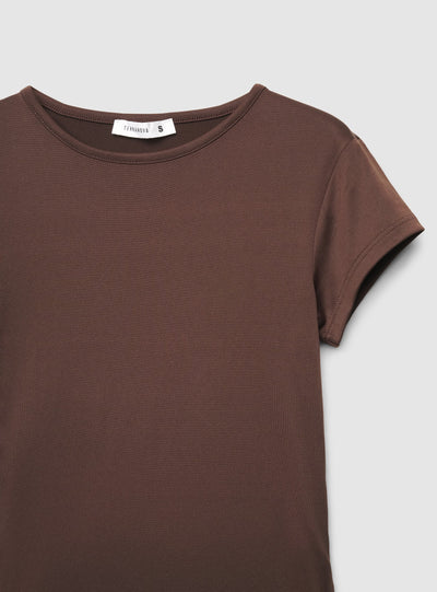Elastisches einfarbiges T-Shirt