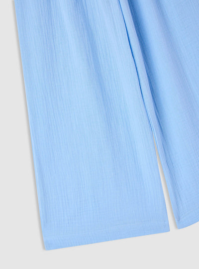 Pantaloni maxi paperbag con coulisse