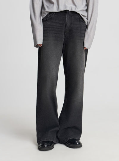 Jeans flare acid wash