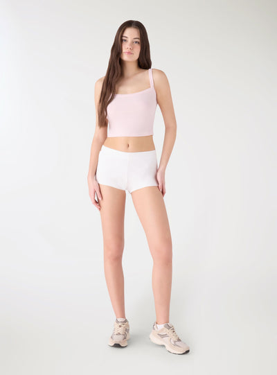 Culotte a costina tinta unita