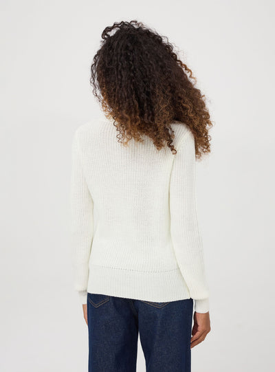 V-Ausschnitt-Pullover aus englischem Rippenstrick