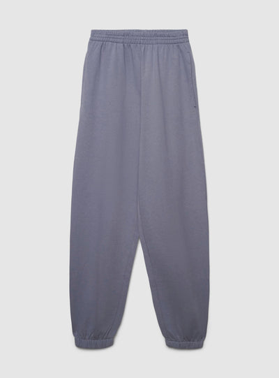 Pantaloni tuta vita alta tinta unita