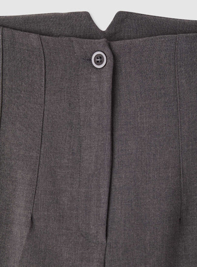 Pantaloni a vita alta tinta unita