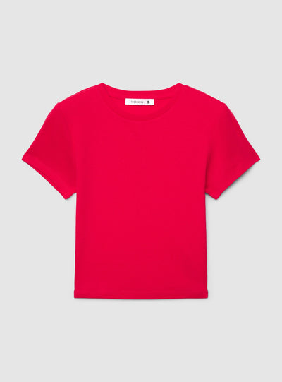 T-shirt crop a tinta unita