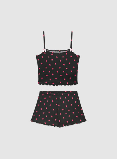 Ensemble pyjama court avec imprimé fruits