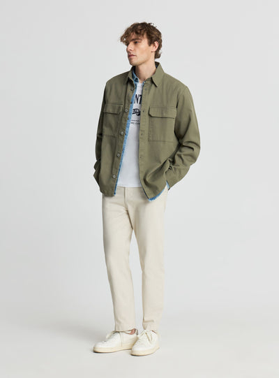 Pantaloni chino straight con pinces