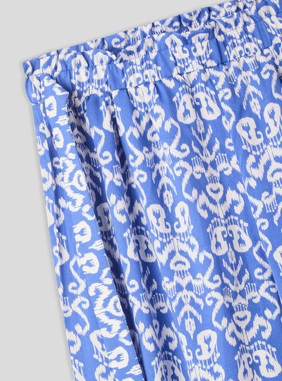 Pantaloni wide leg fantasia etnica