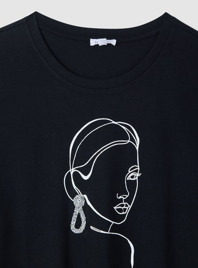 T-shirt con applicazioni