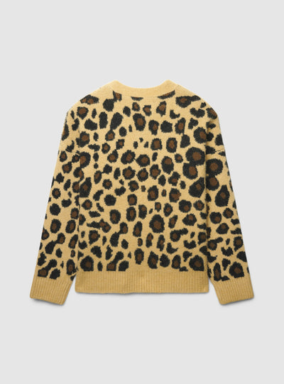 Cardigan fantasia animalier boxy fit