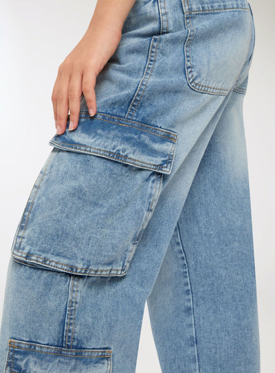 Jeans cargo multitasche
