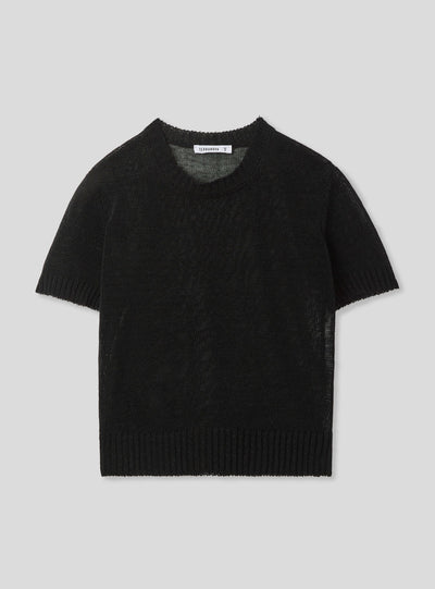 Maglia tinta unita a maniche corte