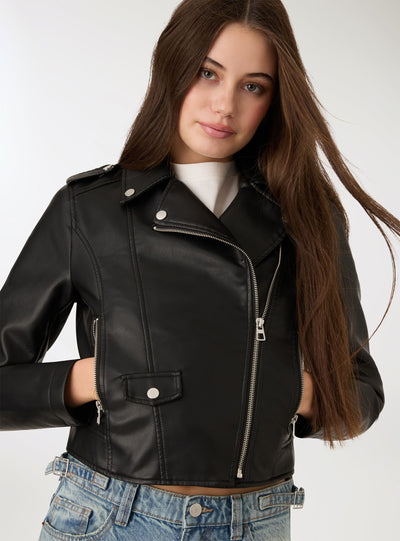 Chiodo crop similpelle
