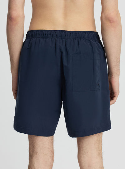 Bermuda de bain uni avec cordon de serrage