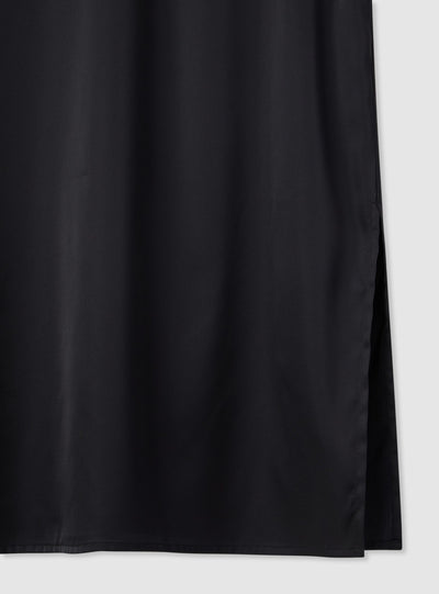 Vestito canotta ampia a tinta unita con spacco