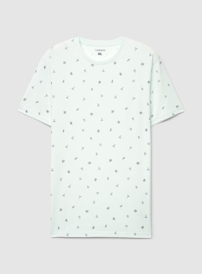 T-shirt con microstampa marina
