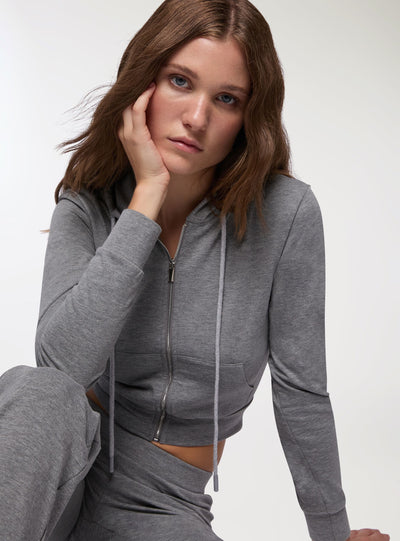 Felpa con cappuccio e zip