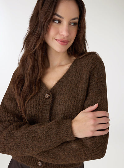 Cardigan corto con botones
