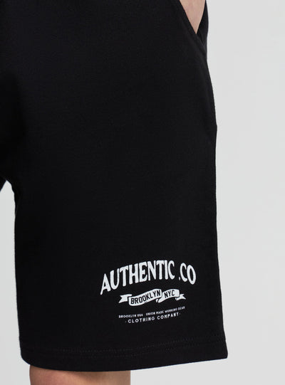 Tracksuit shorts with drawstring and print